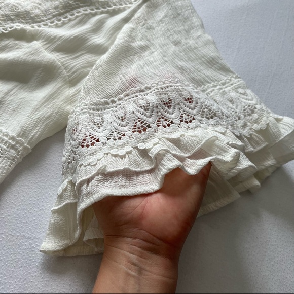 BluIvy Bohemian Style White Lace Detail A-Line Dress - Picture 9 of 17